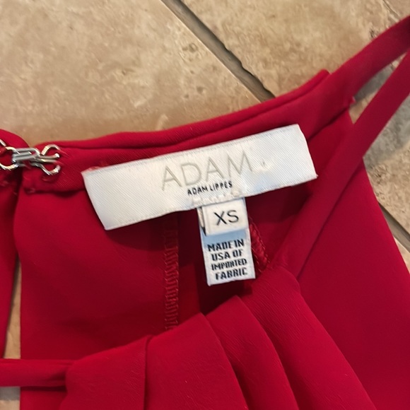 ADAM By Adam Lippes Red Silk Halter Top size XS - Picture 6 of 11